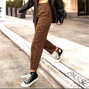 12th Tribe Bishop Tan Checkered Trousers